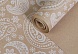 Бумага упаковочная крафт в рулоне "Огуречный узор белый", 0,72х10 м, 70 г/м²  