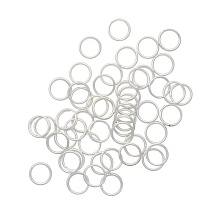 Кольцо соединительное двойное, 8мм, 50шт/упак, Астра (серебро)