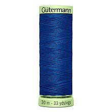Нить Top Stitch 30/30 м для декоративной отстрочки, 100% полиэстер Gutermann (312, сини...