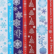 Набор декоративной клейкой ленты "Снежинки",10,5 Х21 см