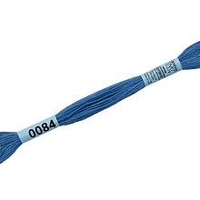 Мулине "Gamma" 100% хлопок 8 м  (0084, синий)