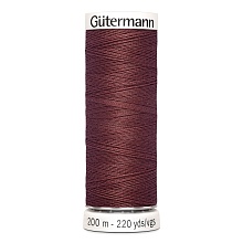 Нить Sew-All 100/200 м для всех материалов, 100% полиэстер Gutermann (262, бордо)