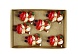 Набор полимерных украшений - Рождественские эльфы красн. (6 шт/уп) 2,7х2,3 см; SCB4420019