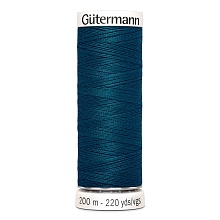 Нить Sew-All 100/200 м для всех материалов, 100% полиэстер Gutermann (870, изумрудный)