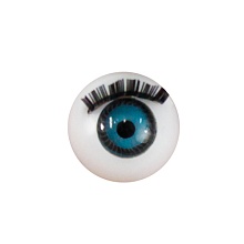 Глаза с ресничками круглые 12мм (уп=10шт) (1, голубой)