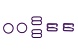 Регулятор для бретелек металл из 3-х частей 10мм (уп=1пара 6деталей) (6, фиолетовый)