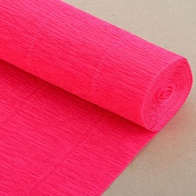 Бумага гофрированная Италия 50см х 2,5м 180г/м2  (551, ярко-розовый)