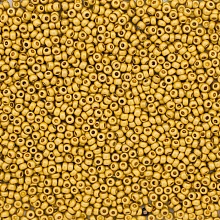 Бисер Preciosa 10/0 ~5гр  (18586 М, матовый золотой металлик)