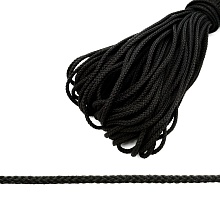 Шнур отделочный плетеный 3мм*30м (черный)