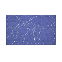 Заплатка самоклеющаяся круги, овалы (джинсовая) 145х245мм  (синий2)