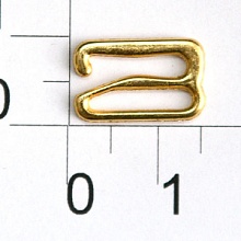 Крючок для бретелек металл 12мм 2пары (золото)