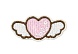 Термоаппликация 'Сердце с крыльями', розовое 4,3*2см, Hobby&Pro