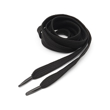 Шнурки плоские с металлическим наконечником 10мм*130см (черный)