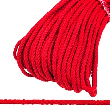 Шнур отделочный плетеный, 4 мм*30 м (красный)