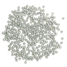 Бусины круглые, пластик,  3мм, 20гр (031, серый)