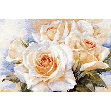2-32 "Белые розы" 40х27 см. Набор для вышивания "Алиса"