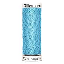 Нить Sew-All 100/200 м для всех материалов, 100% полиэстер Gutermann (196, голубой)