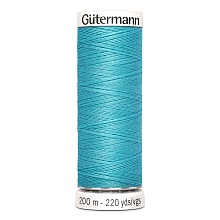 Нить Sew-All 100/200 м для всех материалов, 100% полиэстер Gutermann (714, св.бирюза)