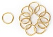 Кольцо обычное металлическое для карнизов d30 (уп=10шт) (золото)