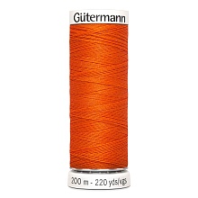 Нить Sew-All 100/200 м для всех материалов, 100% полиэстер Gutermann (351, яр.оранжевый)