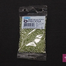 Бисер Preciosa 10/0 20гр (78254, салатовый, серебряная линия внутри)