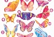 Термотрансфер «Акварельные бабочки» 19,5 × 21 см, 11 дизайнов