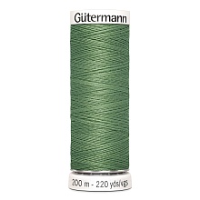 Нить Sew-All 100/200 м для всех материалов, 100% полиэстер Gutermann (821, гр.зеленый)