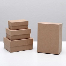 Крафт коробка однотонный  (3, 11 х 7 х 5 см, прямоугольная)