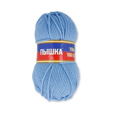 Пряжа "Пышка" п/т шерсть 100% 100гр/110м (015, голубой)