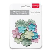 Набор бумажных цветочков Дизайн 3, 20 штук