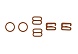 Регулятор для бретелек металл из 3-х частей 10мм (уп=1пара 6деталей) (14, коричневый)