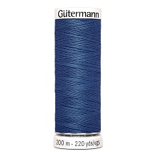 Нить Sew-All 100/200 м для всех материалов, 100% полиэстер Gutermann (786, т, джинсовый)