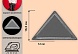 Светоотражающая термонаклейка «Треугольник», 6,5 × 4 см, цвет серый