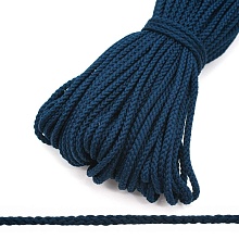 Шнур отделочный плетеный, 4 мм*30 м (т.синий)