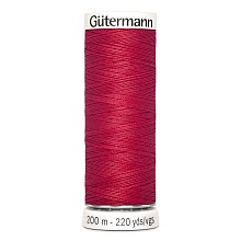 Нить Sew-All 100/200 м для всех материалов, 100% полиэстер Gutermann (383, темно-алый)