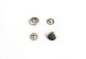 Кнопка из 4 частей "Альфа" 12,5 мм  (10шт) (2, никель)