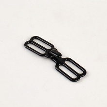 Регулятор-крючок для бретелей, металлический, 1 см, цвет чёрный