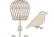 Декоративный элемент 'Винтажная клетка с птичкой', упак./2 шт., 'Астра' 