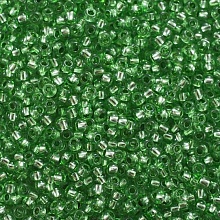  Бисер Preciosa 10/0 20гр (18256, зеленый, серебряная линия внутри)
