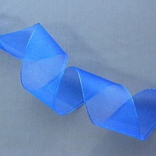 Лента органза 7 см   35990 (4, синий)