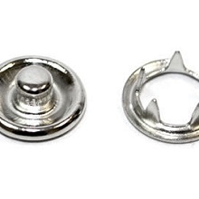 Кнопка Трикотажная (кольцо) 7,8 мм нержавейка, Никель (10шт)