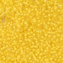 Бисер Preciosa 10/0 ~5гр  (38481, прозрачный, желтая линия внутри)