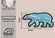 Термоаппликация «Медведь», 8 × 4 см, цвет голубой