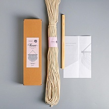 Панно «Полумесяц», набор для плетения макраме, белое 32 х 5,2 х 8,2 см