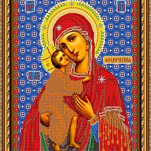 Рисунок на ткани для вышивания бисером «Прсв. Богородица Феодоровская...