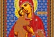 Рисунок на ткани для вышивания бисером «Прсв. Богородица Феодоровская» 30*38см