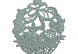 Декоративный элемент 'Корзина с цветами', хлопок, 60 мм*70 мм, упак./2 шт. (2, бирюза)