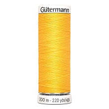 Нить Sew-All 100/200 м для всех материалов, 100% полиэстер Gutermann (417, желтый)