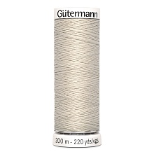 Нить Sew-All 100/200 м для всех материалов, 100% полиэстер Gutermann (299, бежевый)