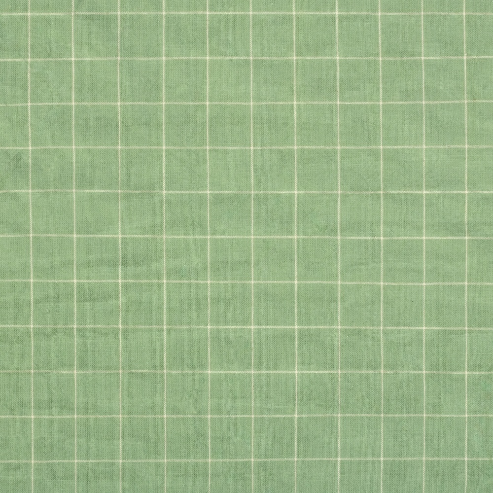 Вареный хлопок ш.250 41207 (7, зеленый, клетка мелкая)